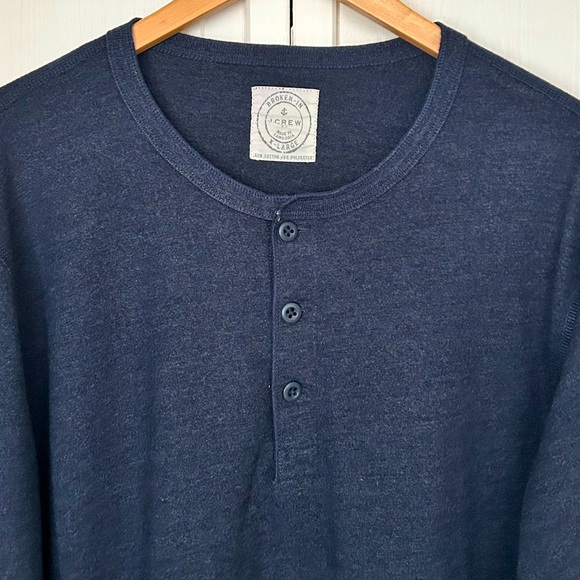 J.Crew Broken-In Men’s XL Long Sleeve Henley Pullover - Picture 1 of 10